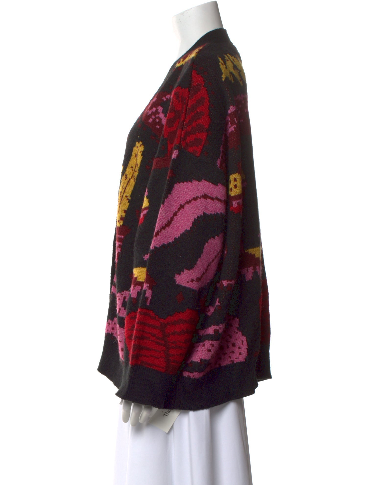 Farm Rio Printed V-Neck Sweater