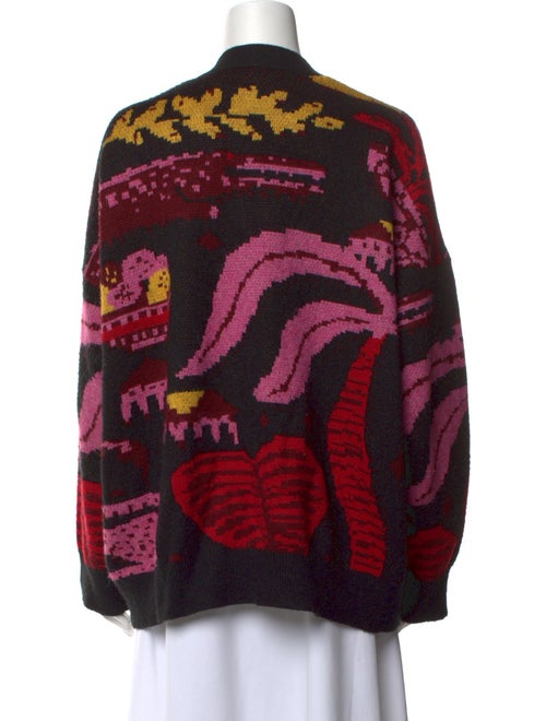 Farm Rio Printed V-Neck Sweater