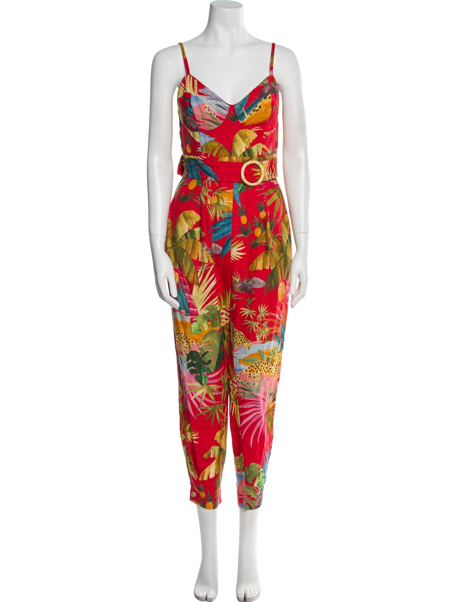 Farm Rio Linen Printed Jumpsuit