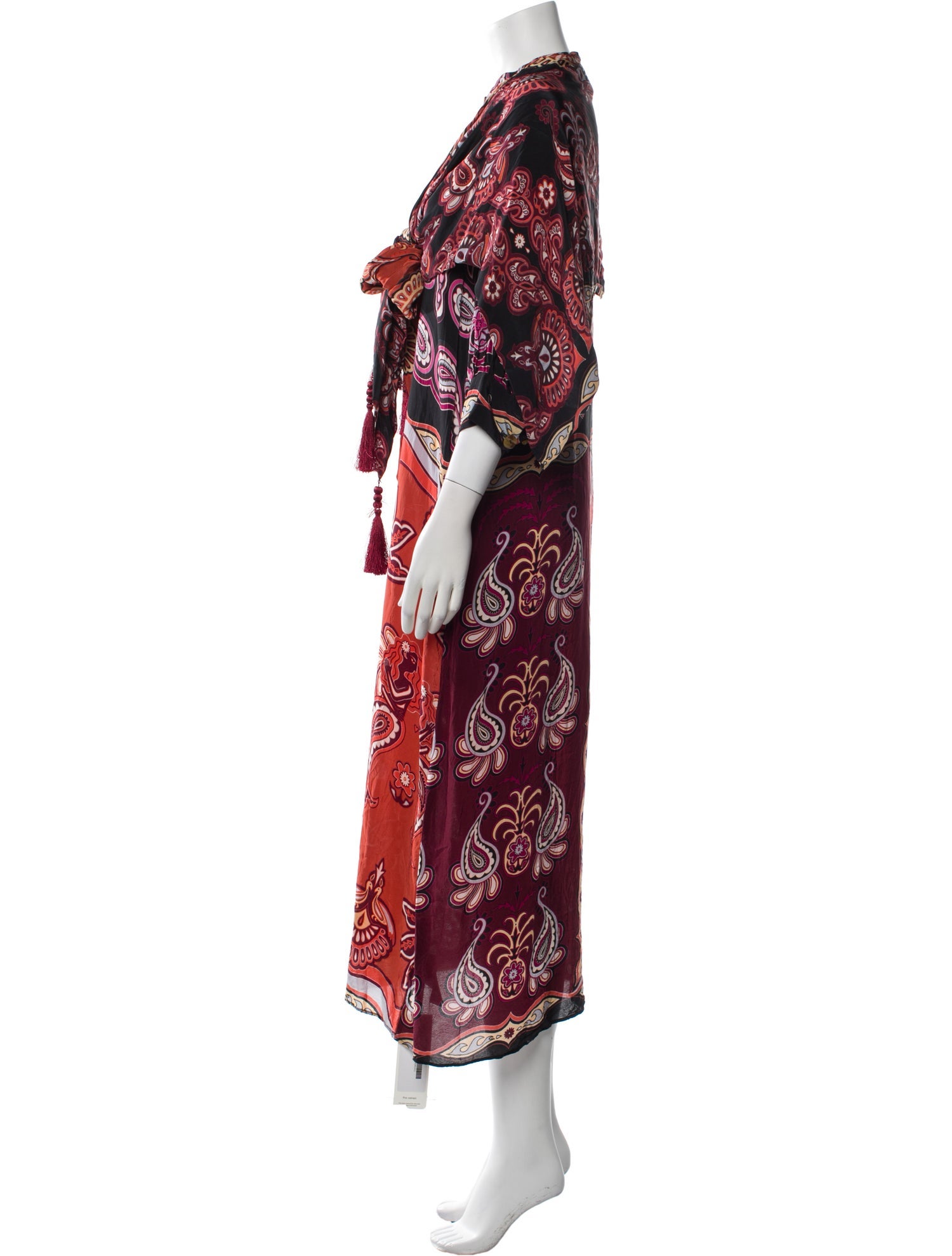 Farm Rio Paisley Print Long Dress
