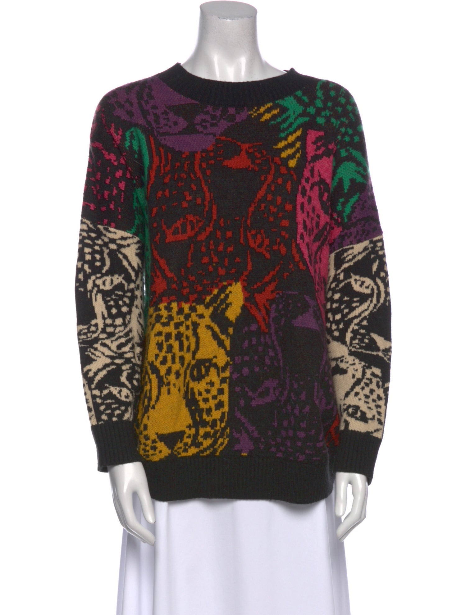 Farm Rio Printed Crew Neck Sweater