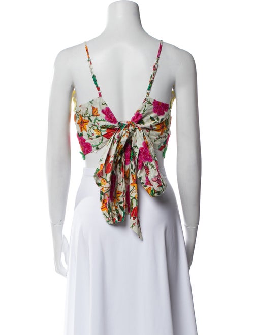 Farm Rio Printed Square Neckline Crop Top