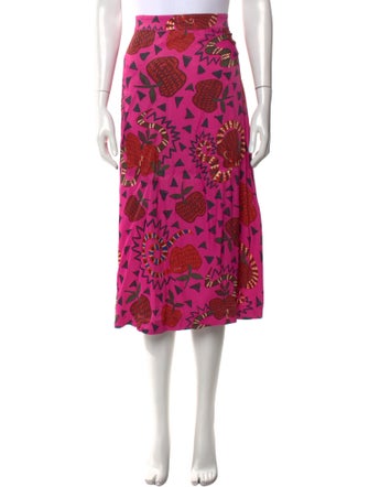 Farm Rio Floral Print Midi Length Skirt