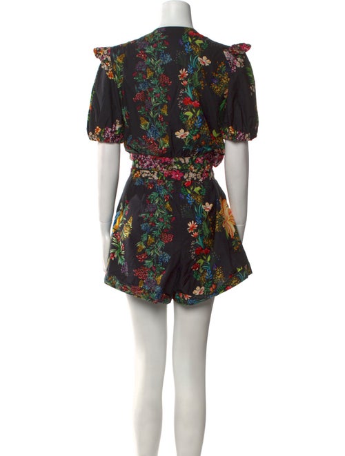 Farm Rio Floral Print V-Neck Romper