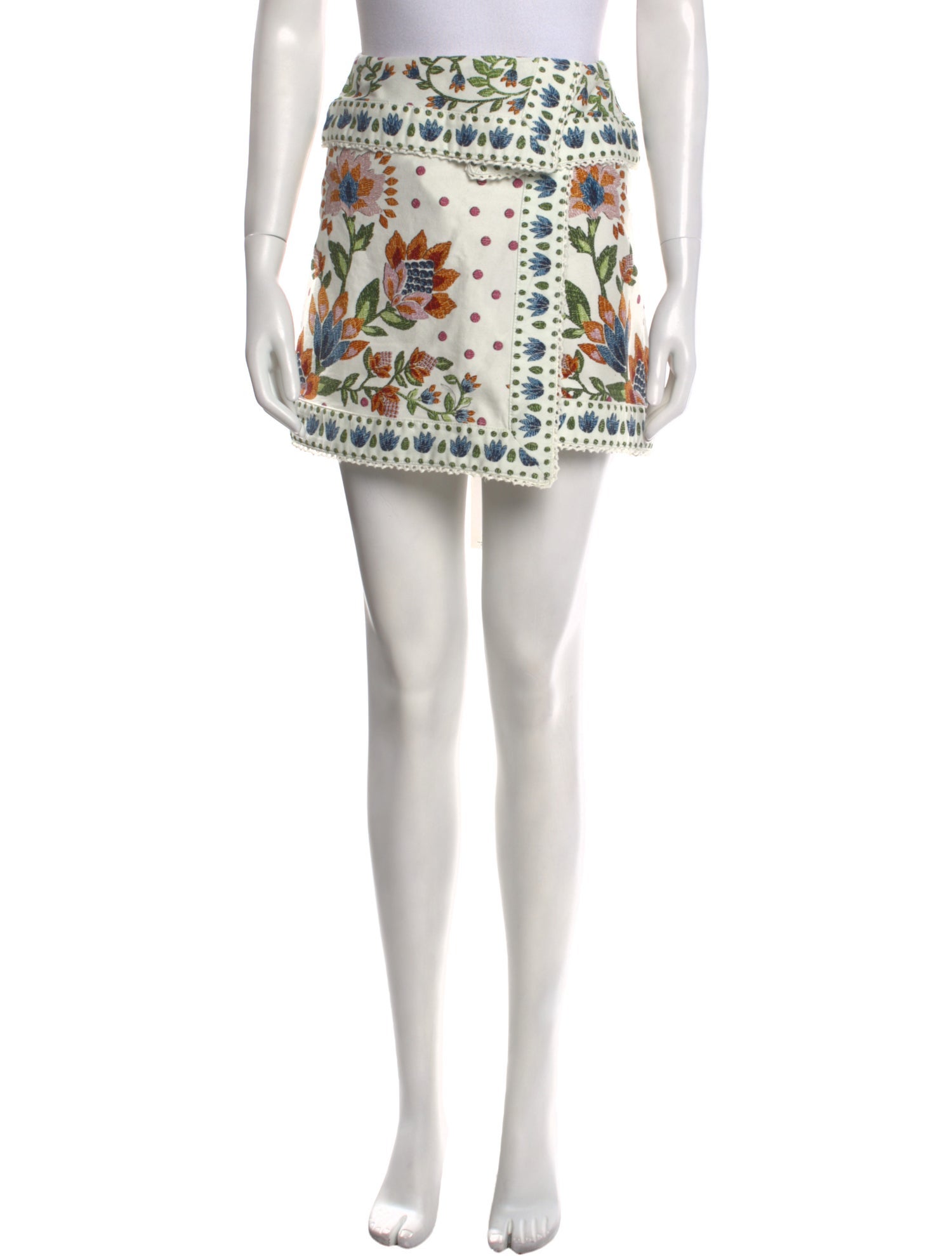 Farm Rio Floral Print Mini Skirt