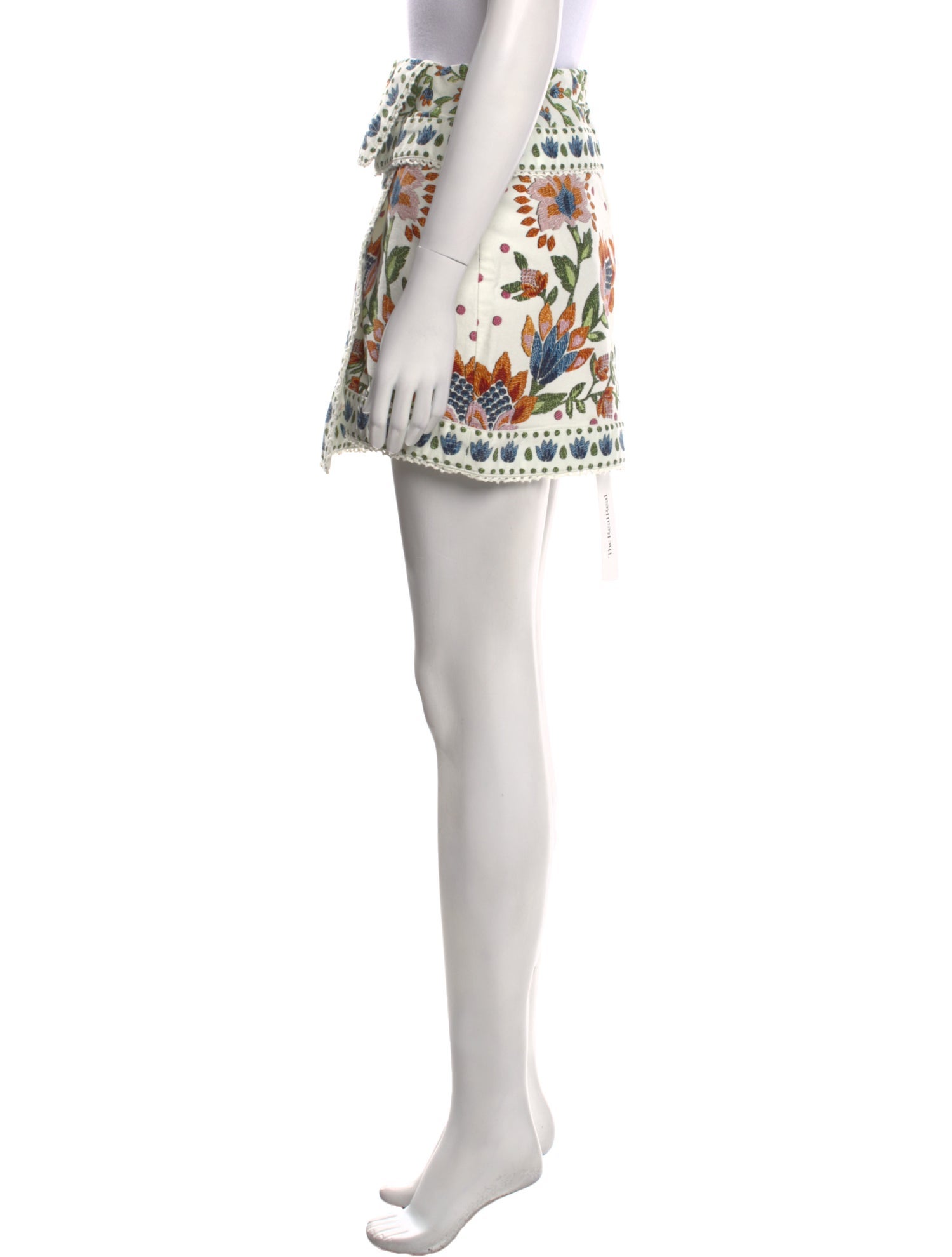 Farm Rio Floral Print Mini Skirt