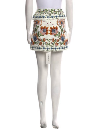 Farm Rio Floral Print Mini Skirt