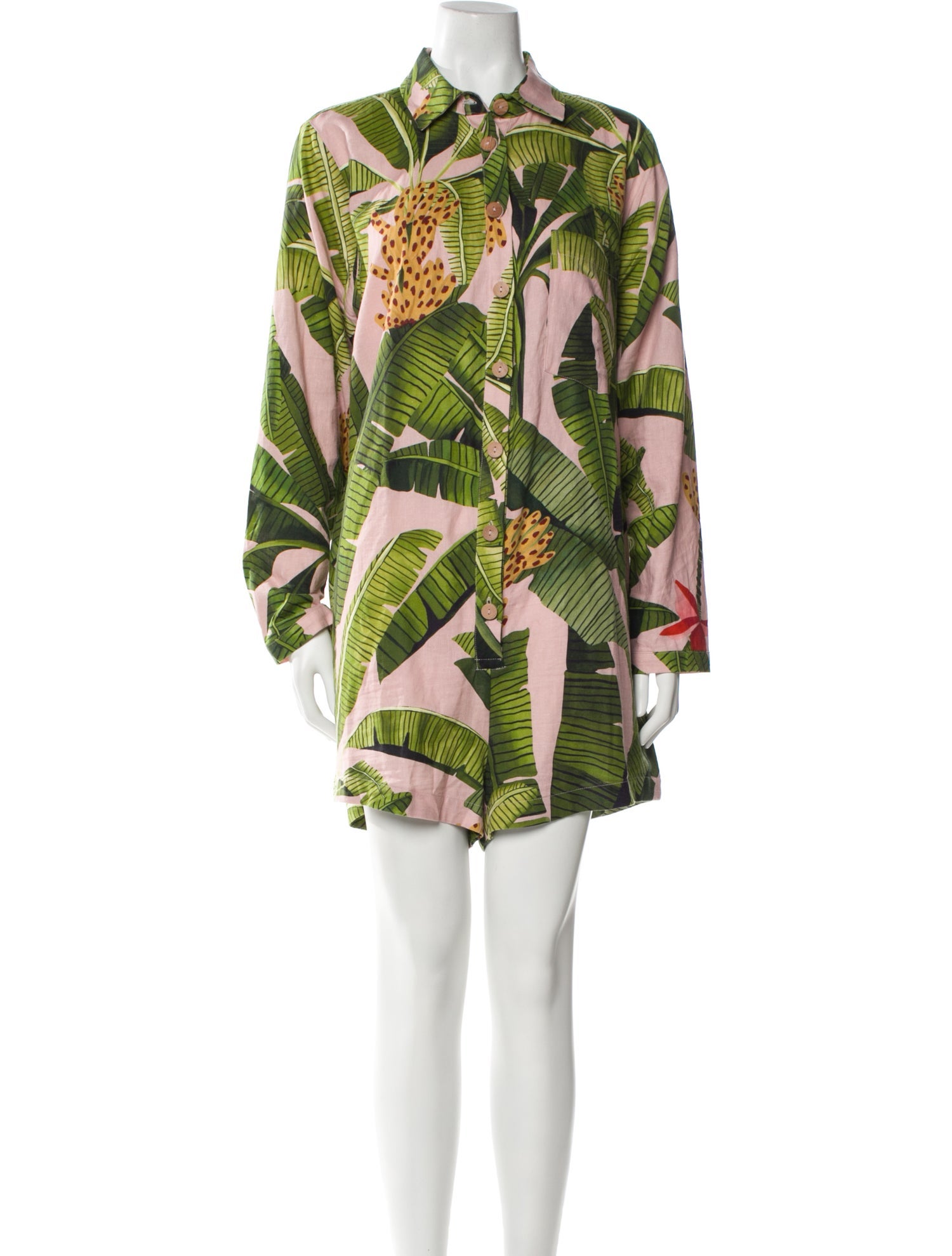 Farm Rio Linen Printed Romper