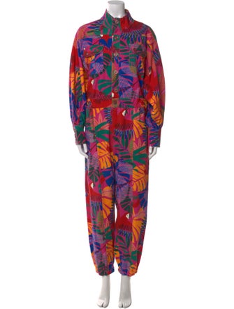 Farm Rio Printed Mock Neck Jumpsuit