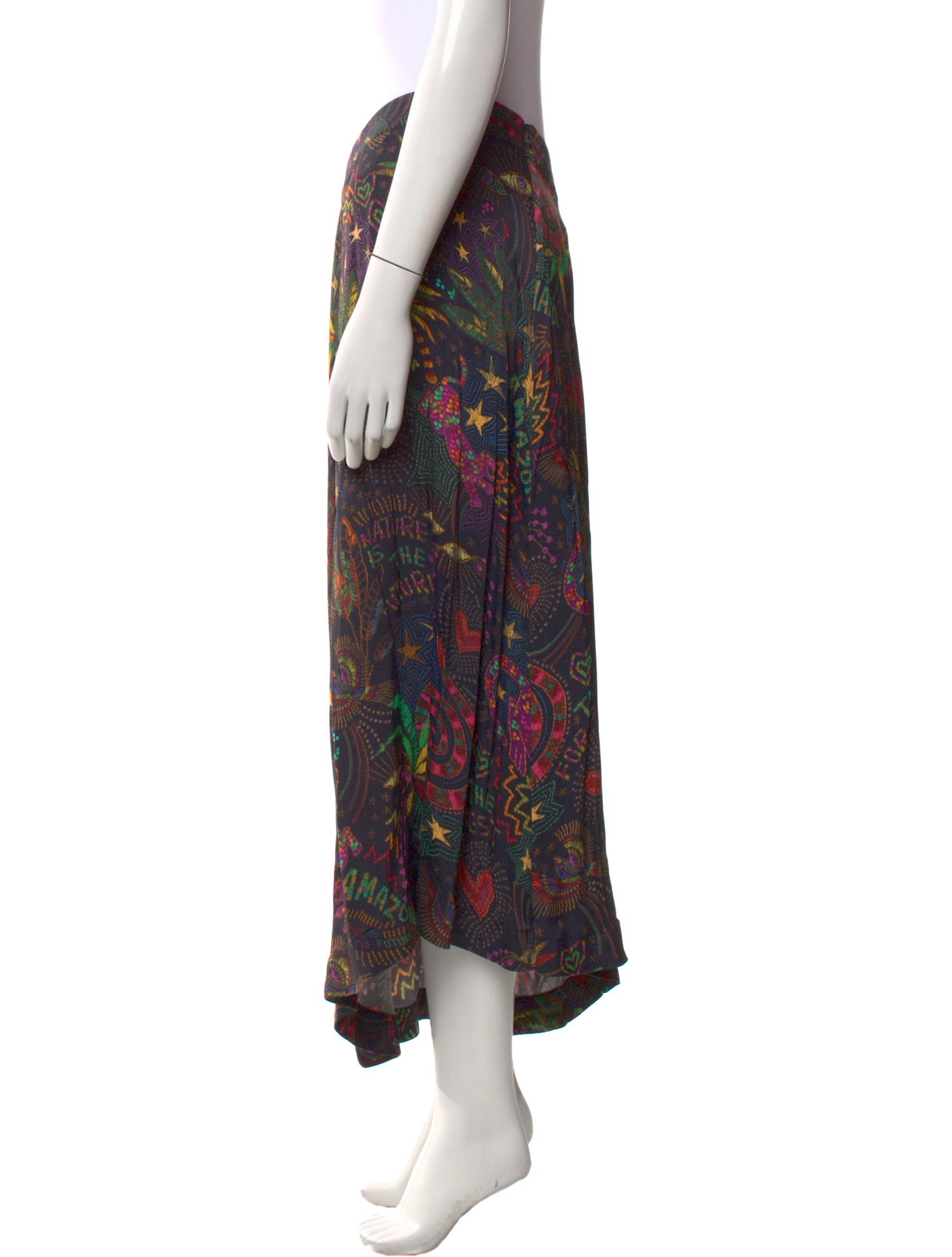 Farm Rio Floral Print Midi Length Skirt