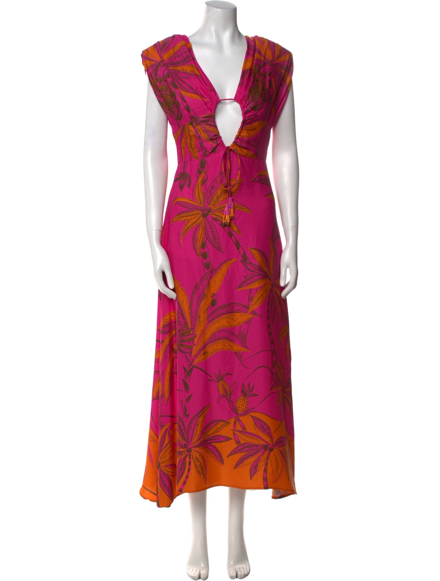 Farm Rio Floral Print Long Dress