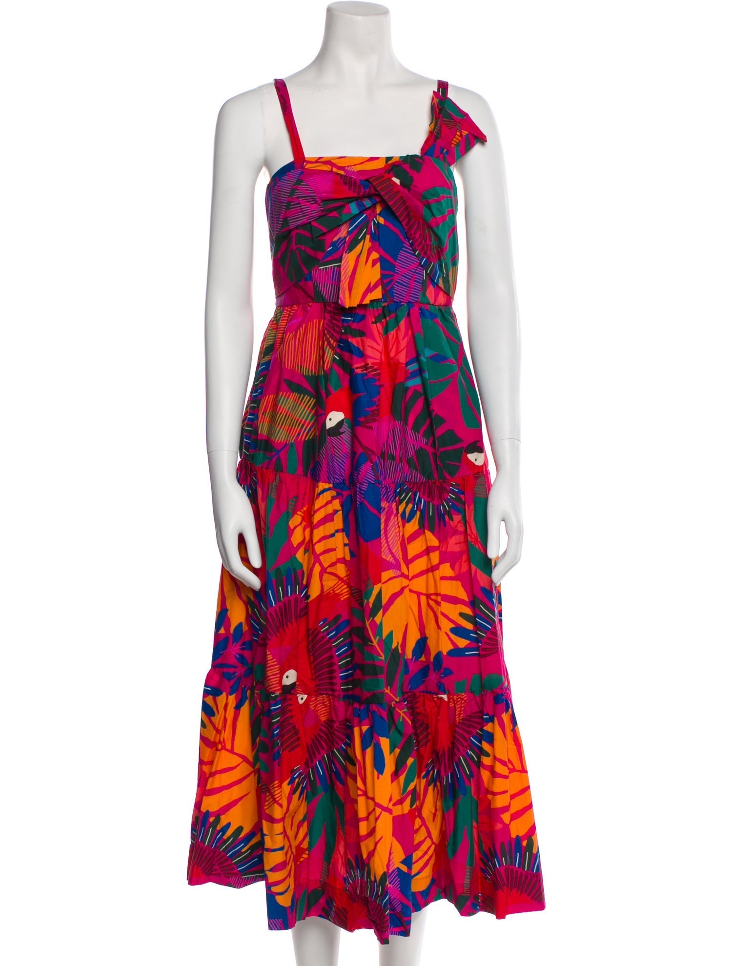 Farm Rio Floral Print Midi Length Dress w/ Tags