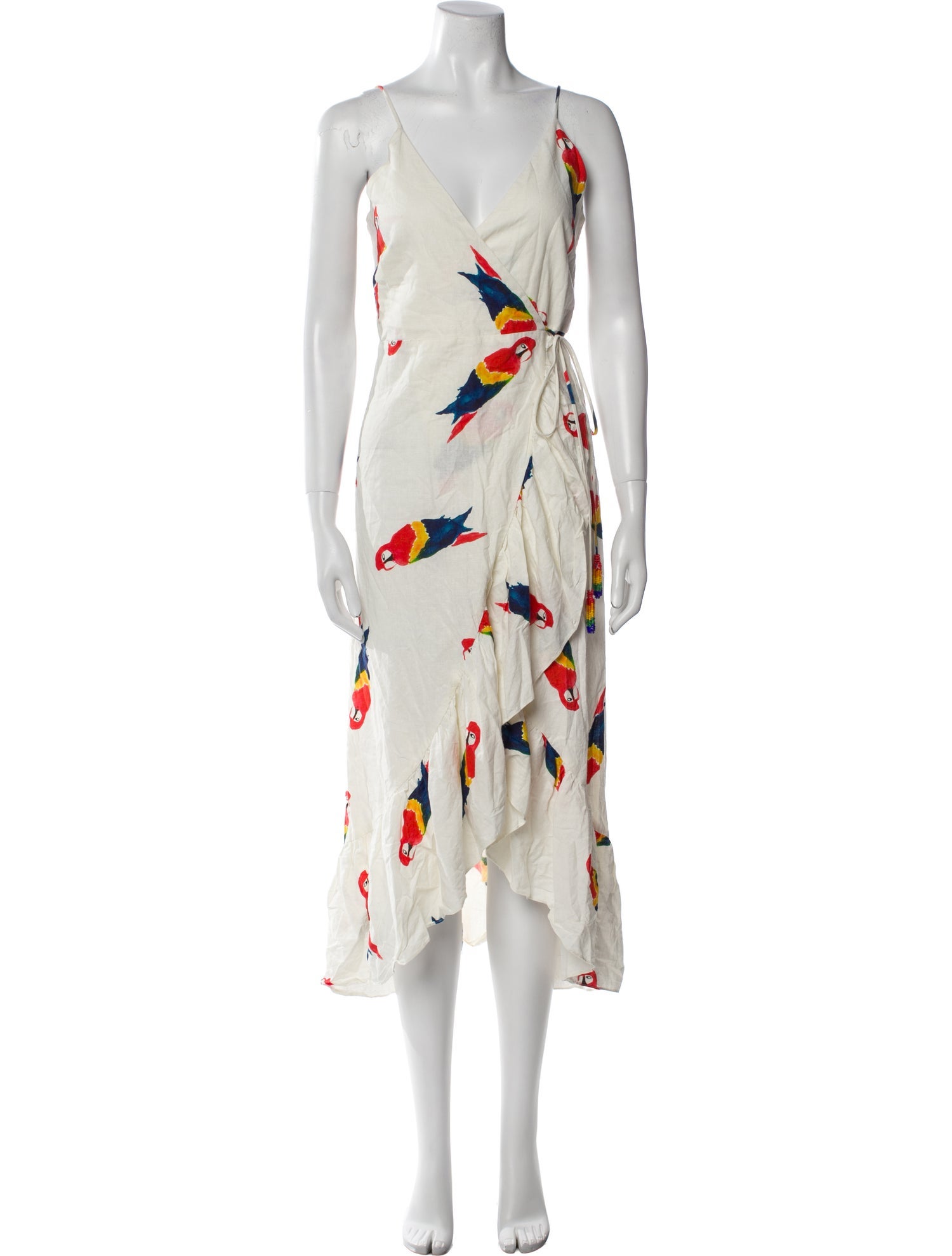 Farm Rio Linen Midi Length Dress