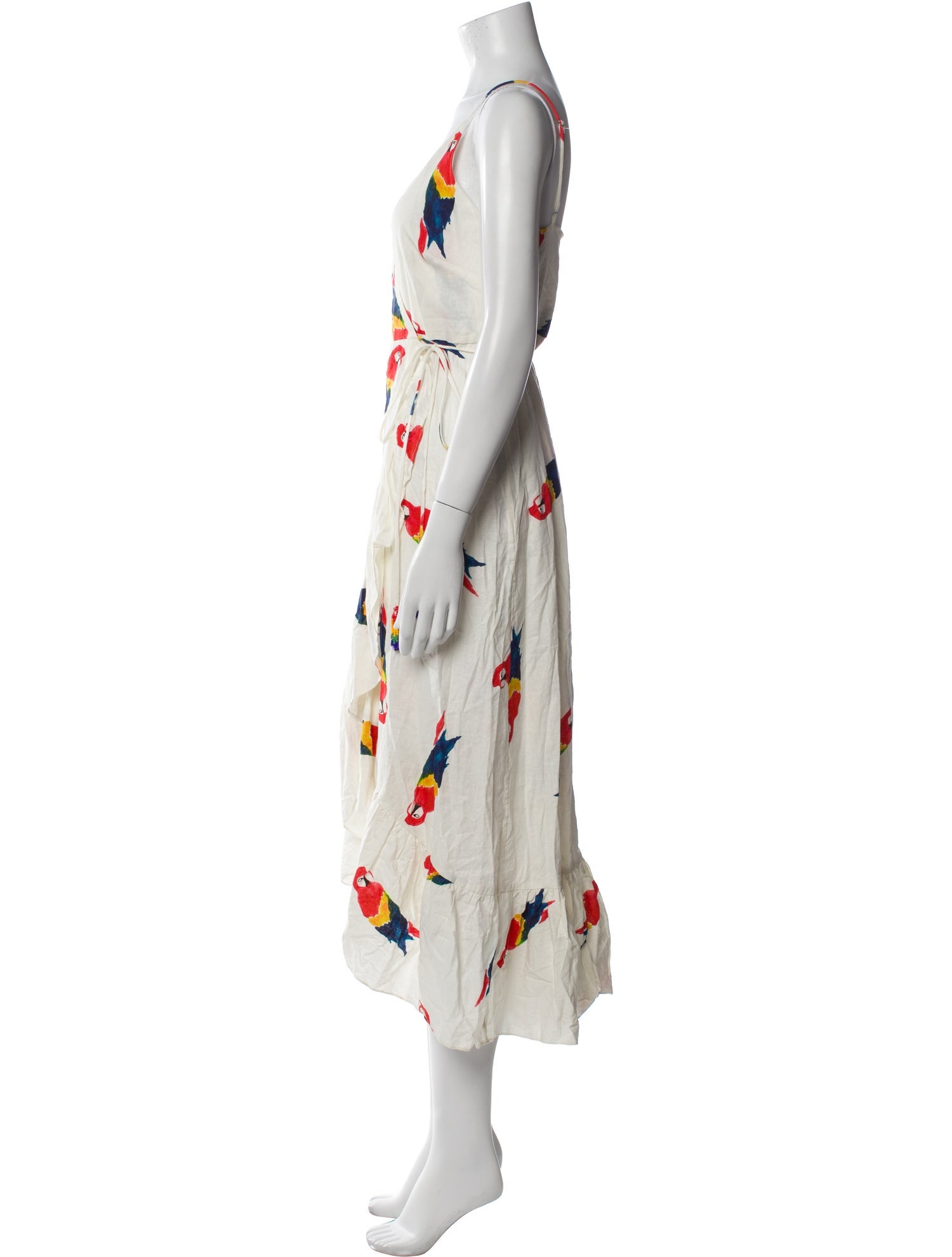 Farm Rio Linen Midi Length Dress