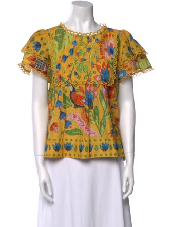 Farm Rio Floral Print Crew Neck T-Shirt