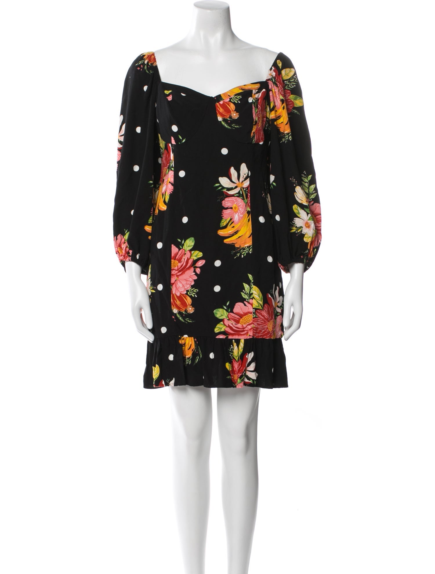 Farm Rio Floral Print Mini Dress