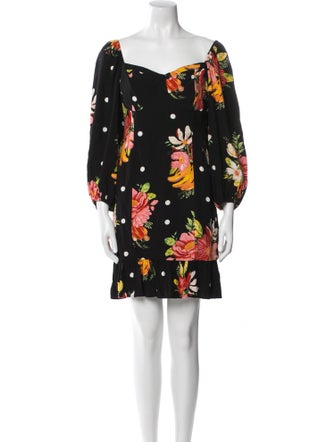 Farm Rio Floral Print Mini Dress