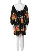 Farm Rio Floral Print Mini Dress