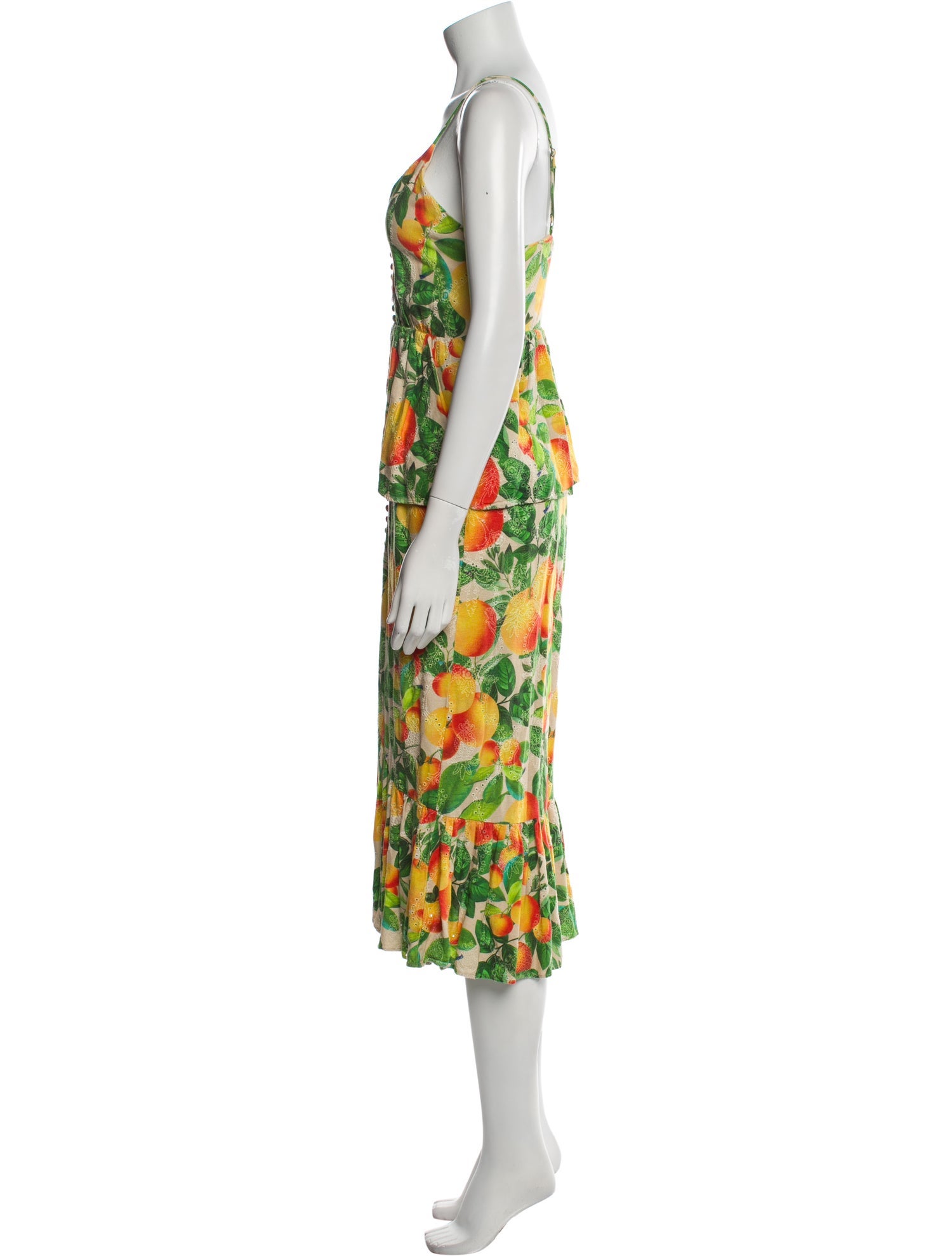 Farm Rio Floral Print Midi Length Dress