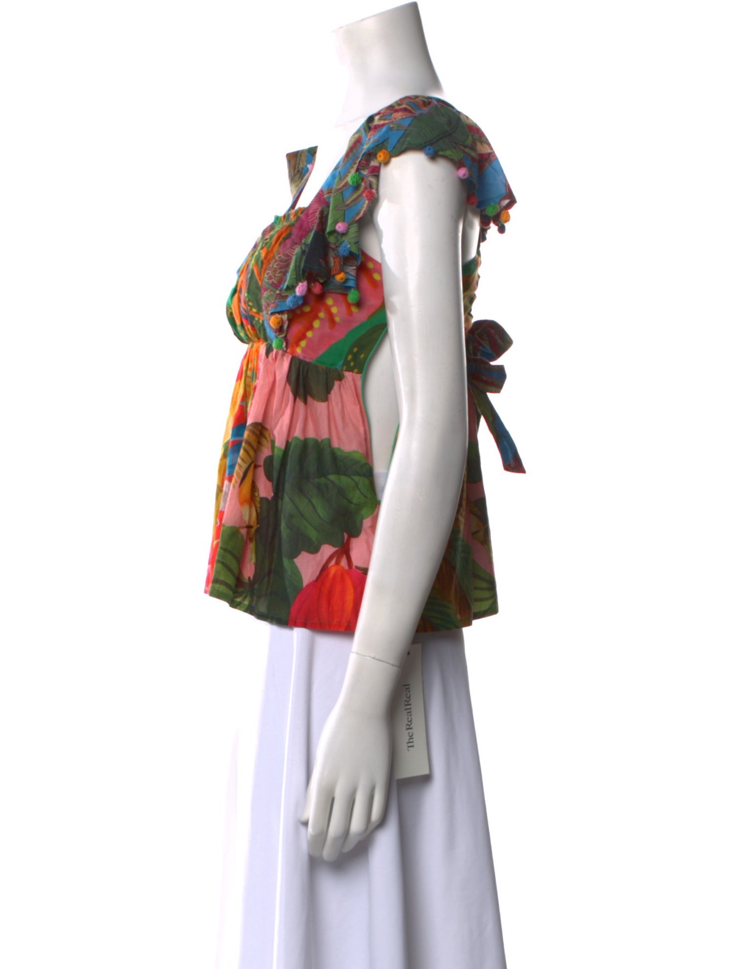 Farm Rio Floral Print Square Neckline Blouse