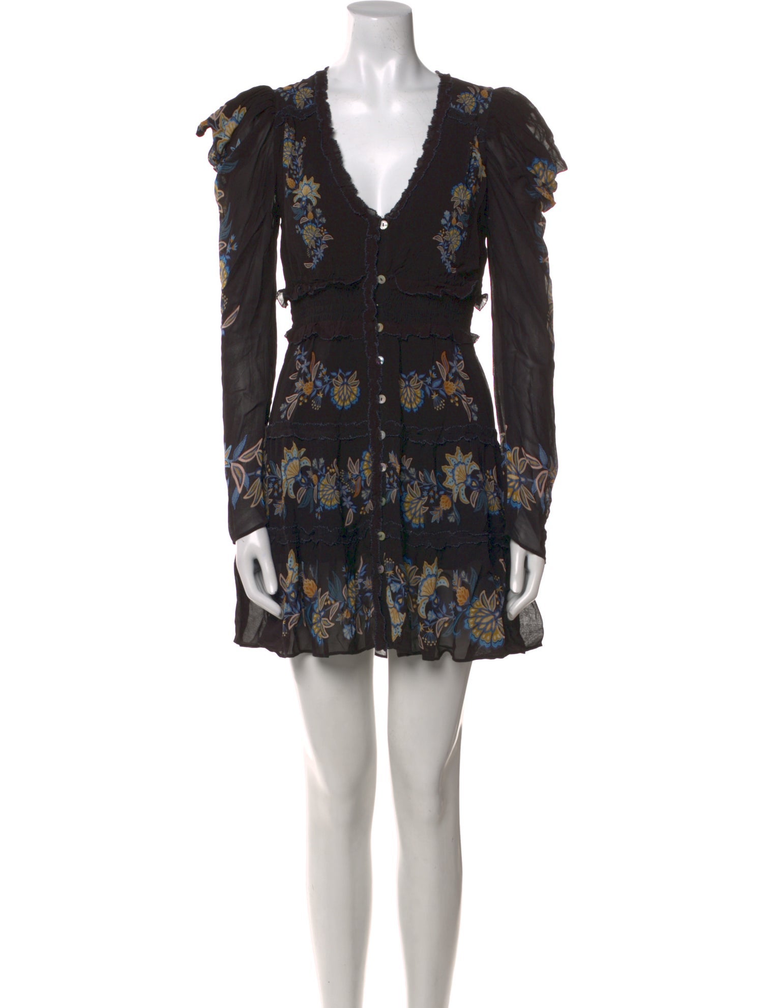 Farm Rio Floral Print Mini Dress