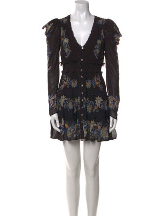 Farm Rio Floral Print Mini Dress