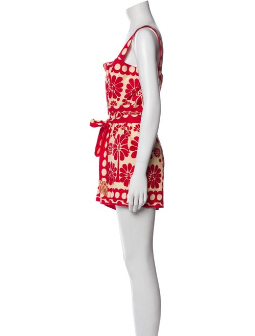 Farm Rio Floral Print Square Neckline Romper