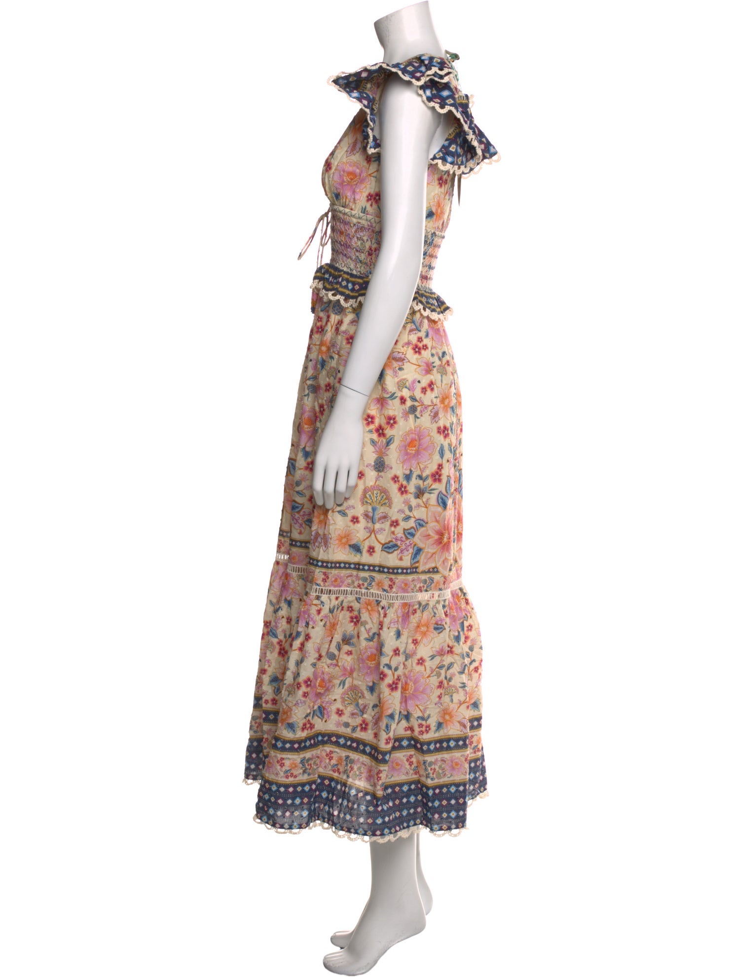 Farm Rio Floral Print Long Dress w/ Tags