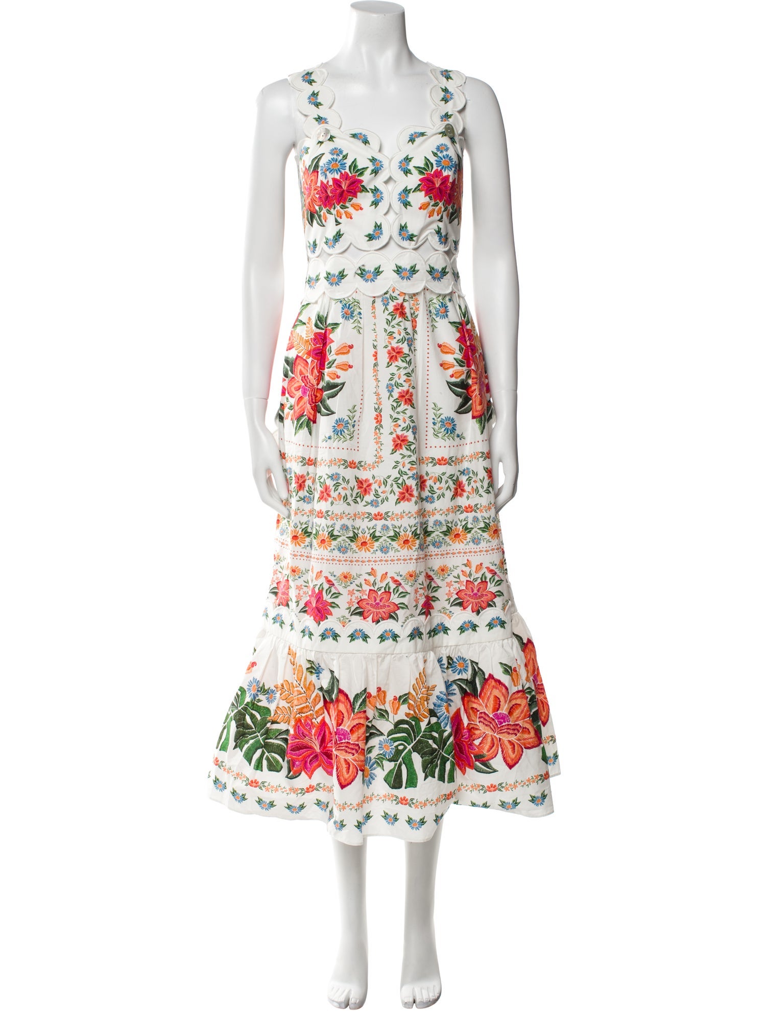 Farm Rio Floral Print Long Dress