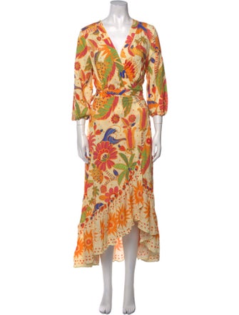 Farm Rio Floral Print Long Dress