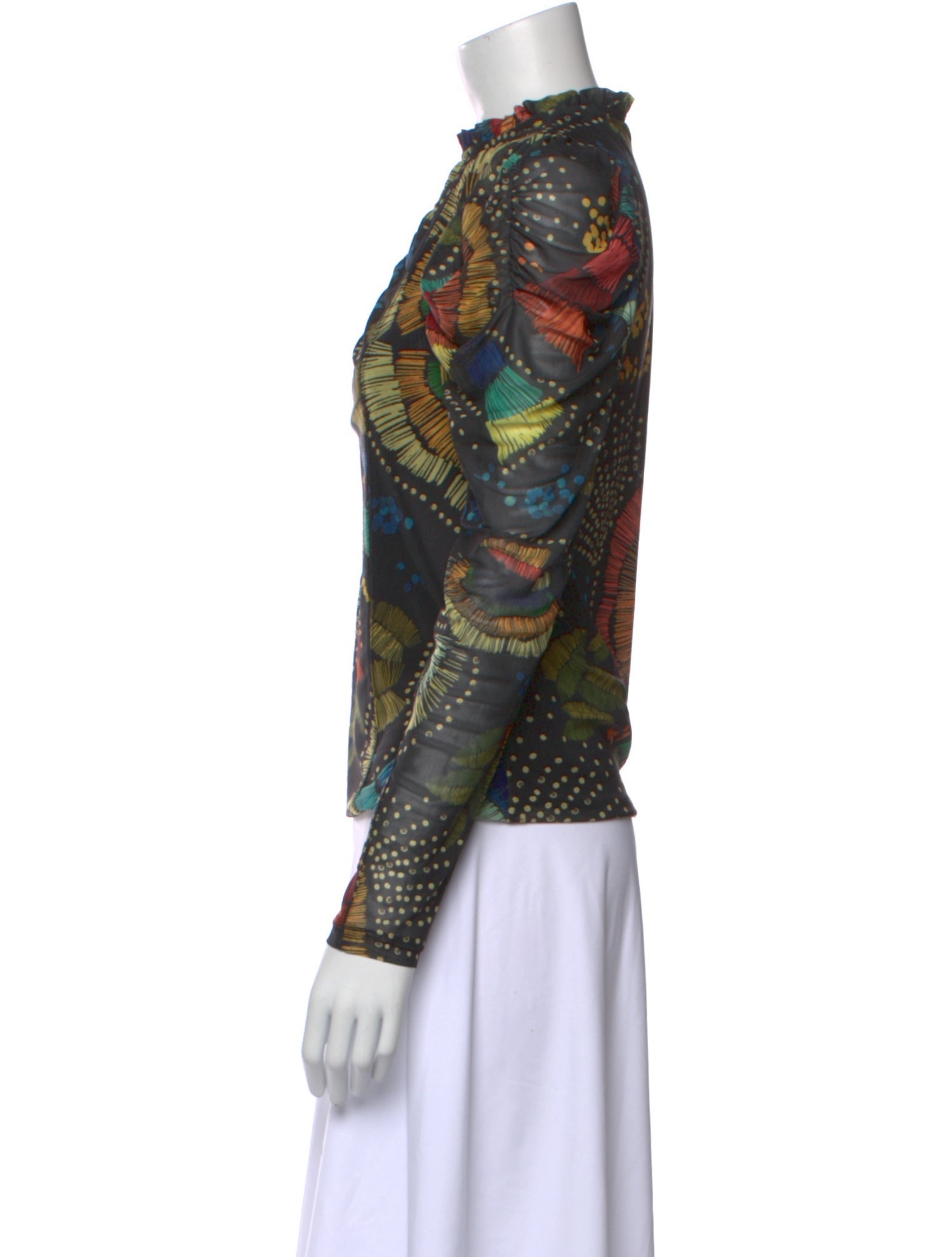 Farm Rio Printed Mock Neck Top