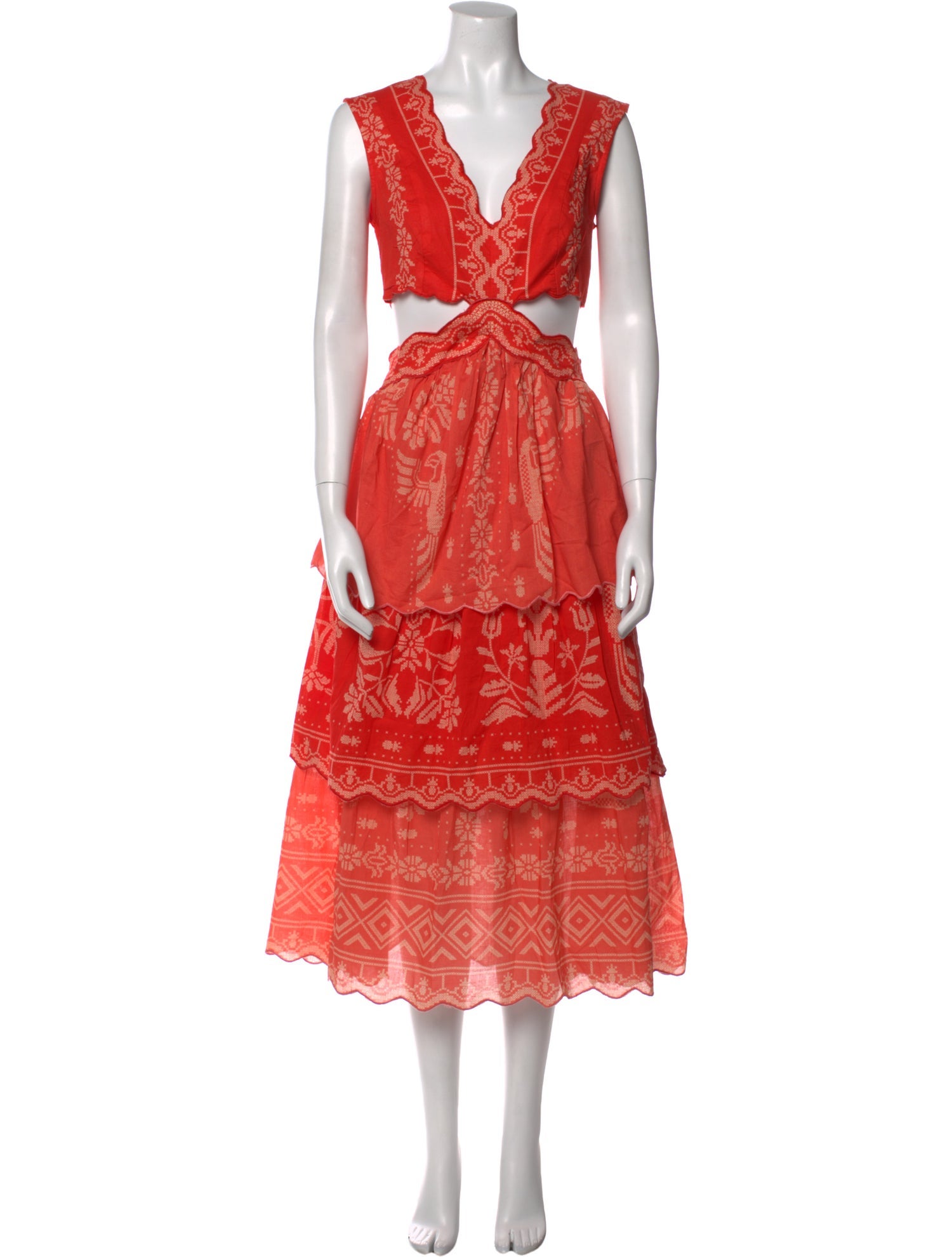 Farm Rio Printed Midi Length Dress