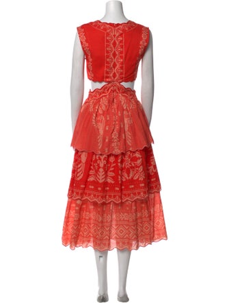 Farm Rio Printed Midi Length Dress