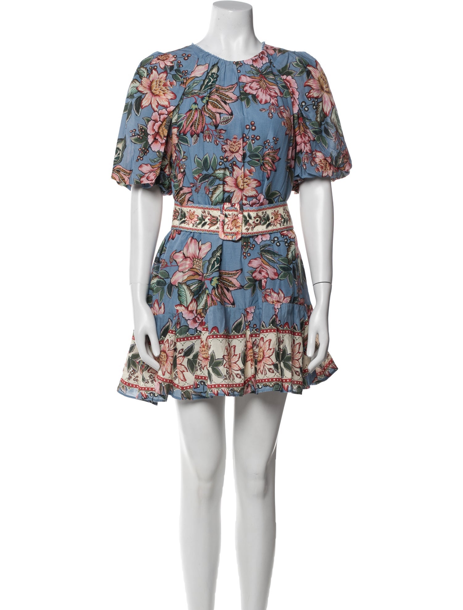 Farm Rio Floral Print Mini Dress