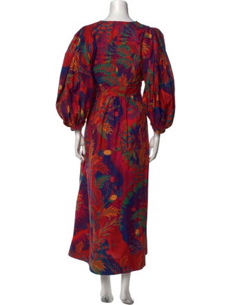 Farm Rio Floral Print Long Dress