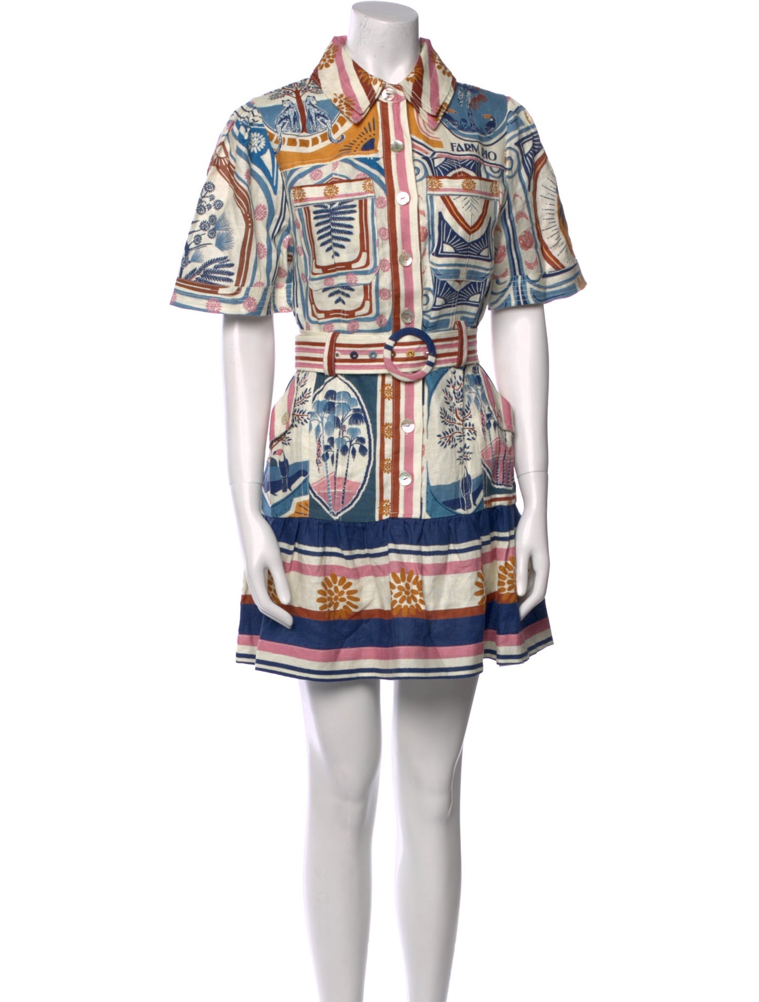 Farm Rio Linen Mini Dress w/ Tags