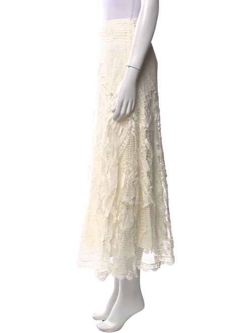 Farm Rio Lace Pattern Midi Length Skirt