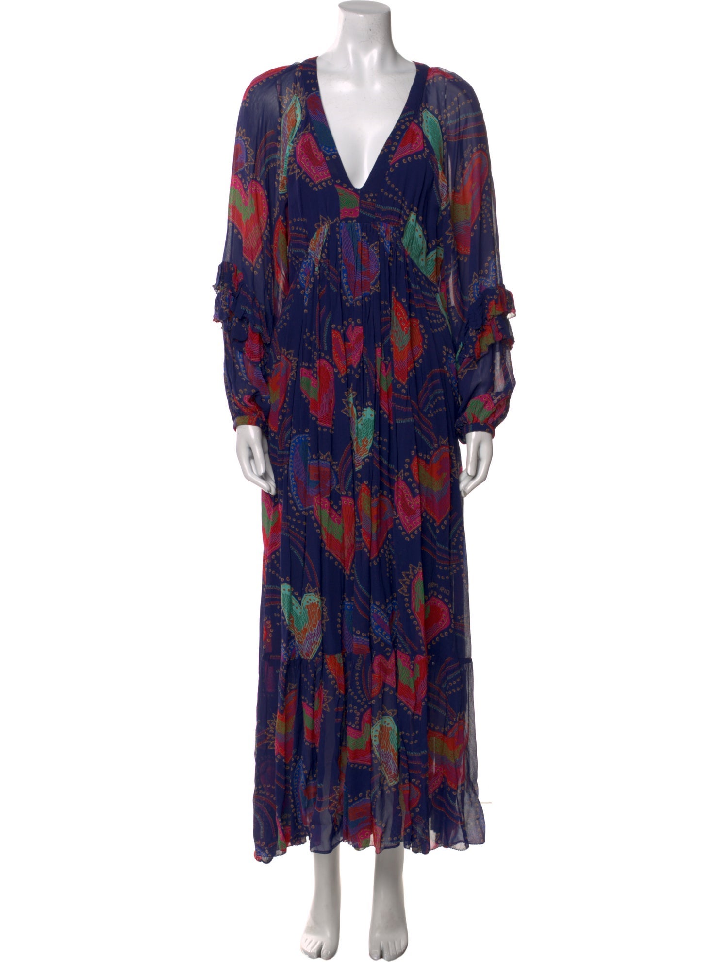 Farm Rio Floral Print Long Dress