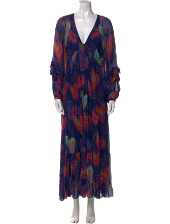 Farm Rio Floral Print Long Dress