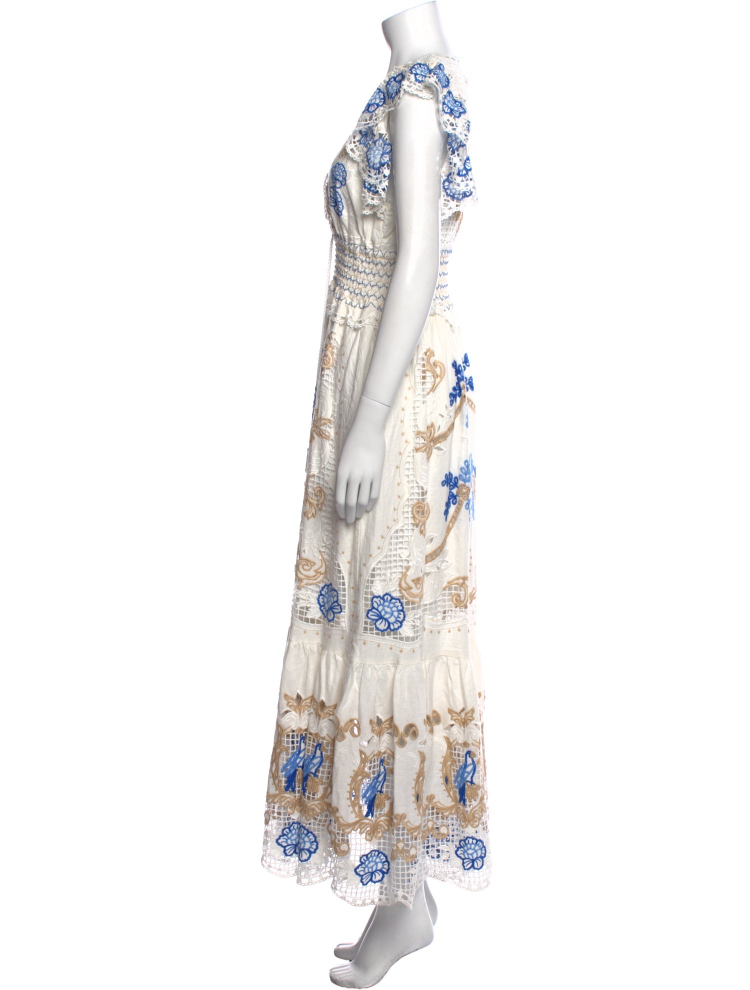 Farm Rio Linen Midi Length Dress