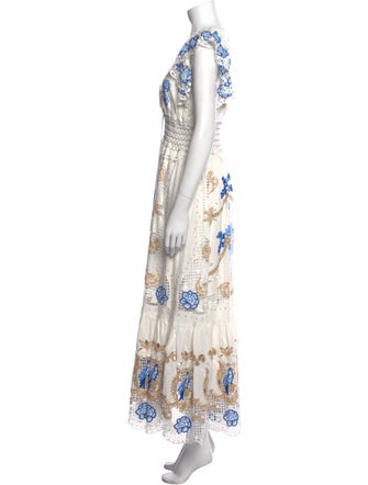 Farm Rio Linen Midi Length Dress