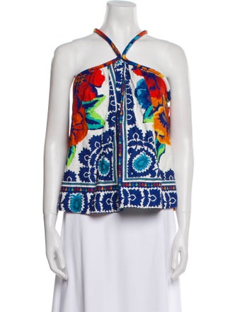 Farm Rio Printed V-Neck Top