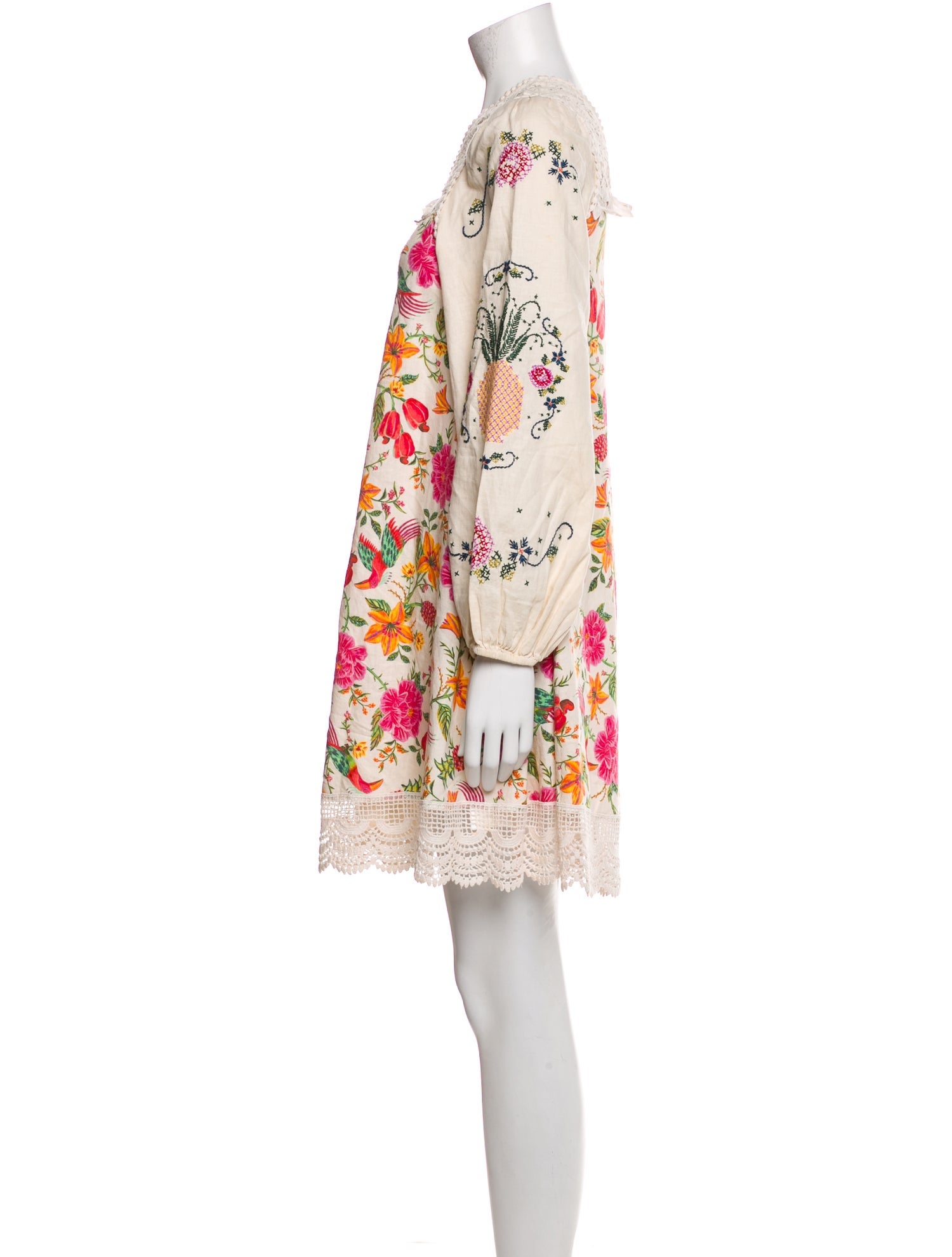 Farm Rio Floral Print Mini Dress