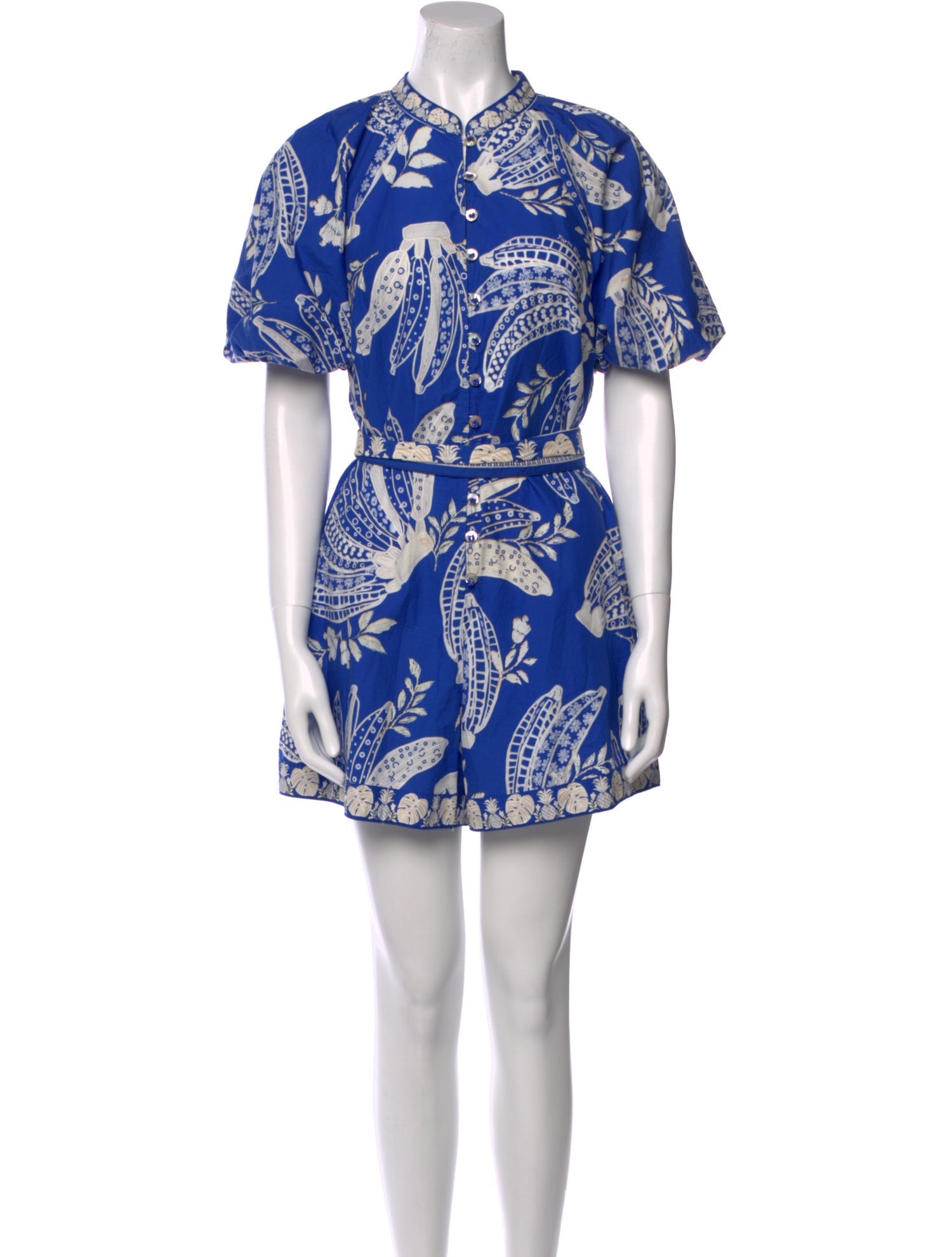 Farm Rio Printed Crew Neck Romper