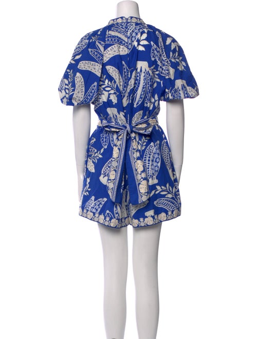 Farm Rio Printed Crew Neck Romper