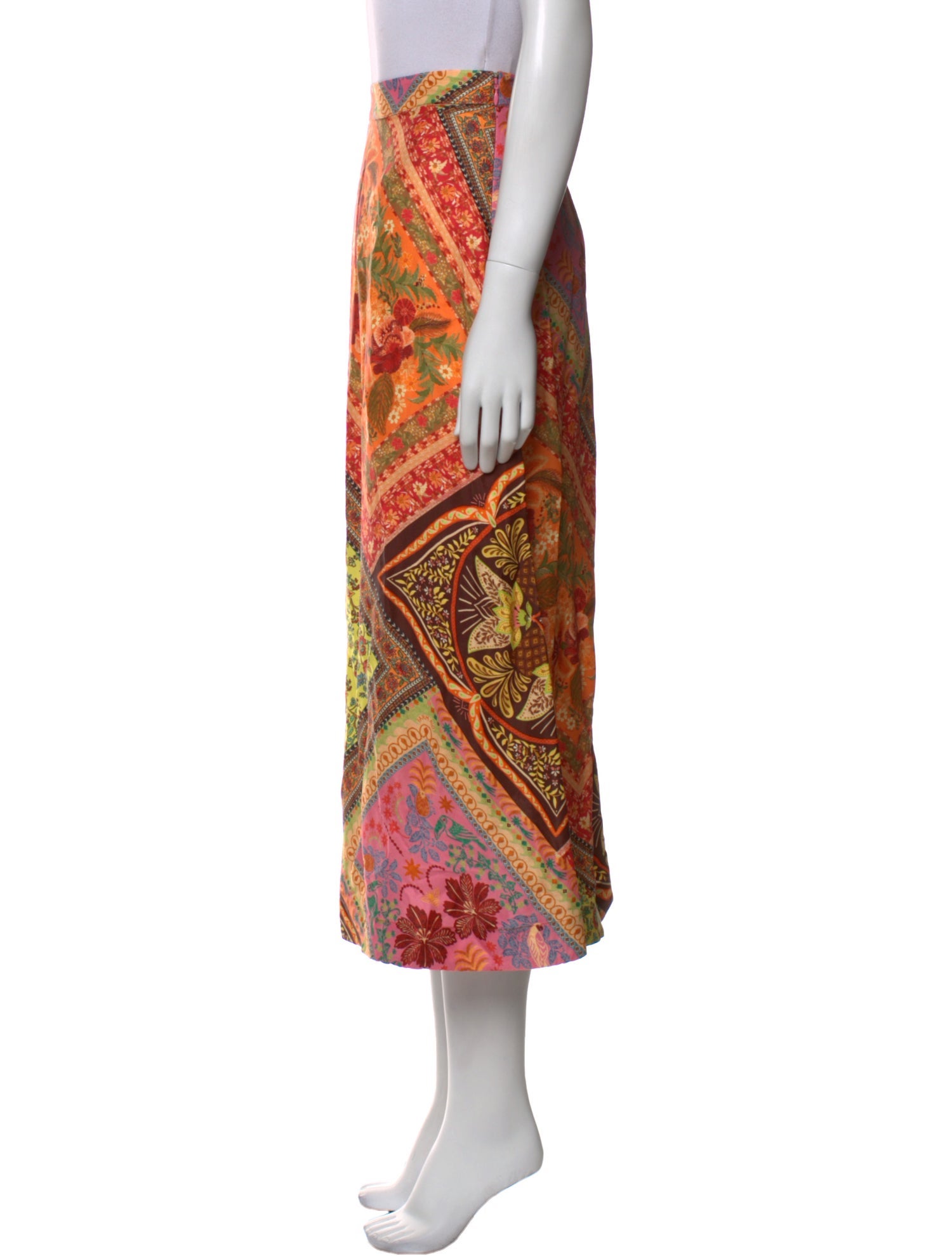 Farm Rio Paisley Print Midi Length Skirt w/ Tags