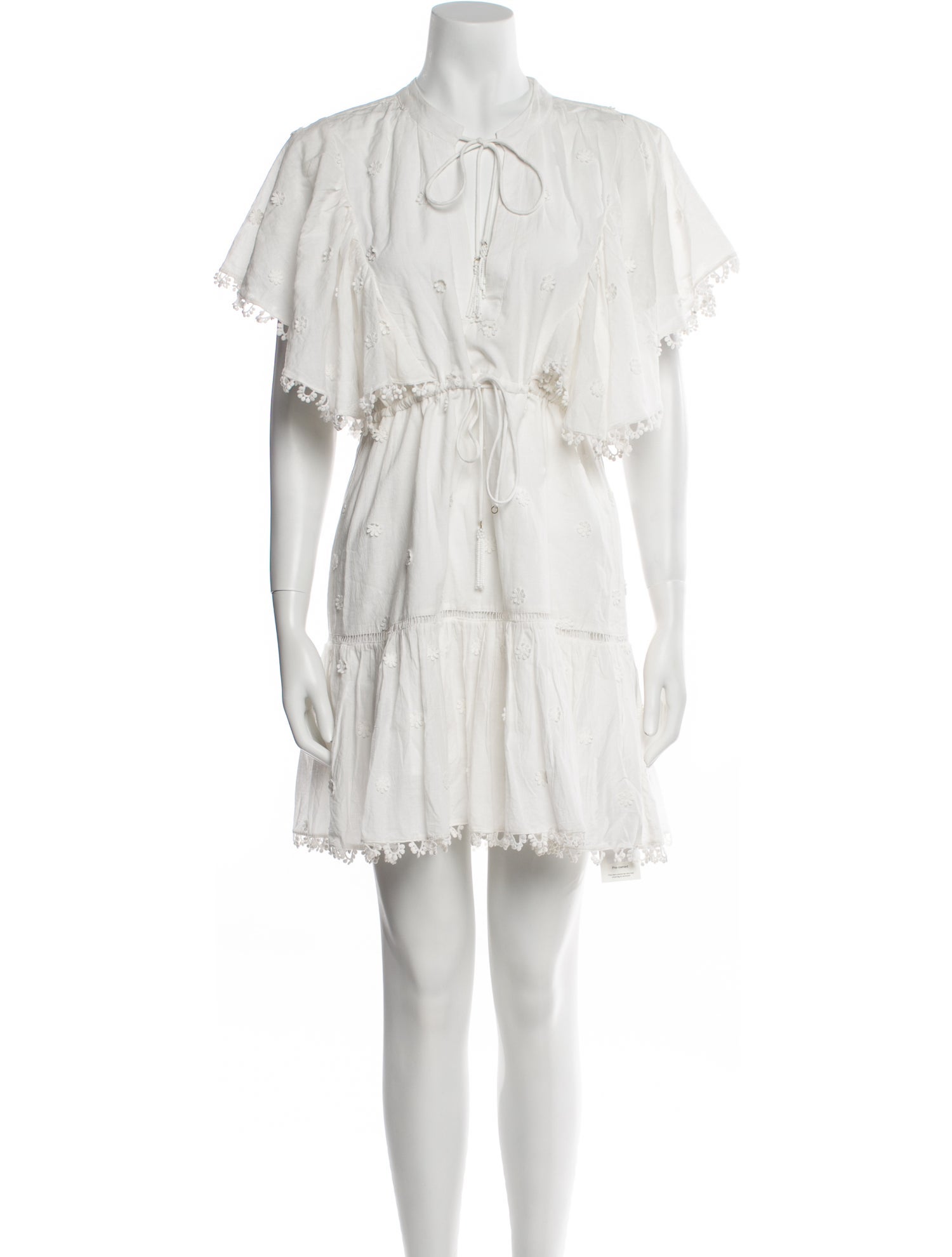 Farm Rio Tie Neck Mini Dress