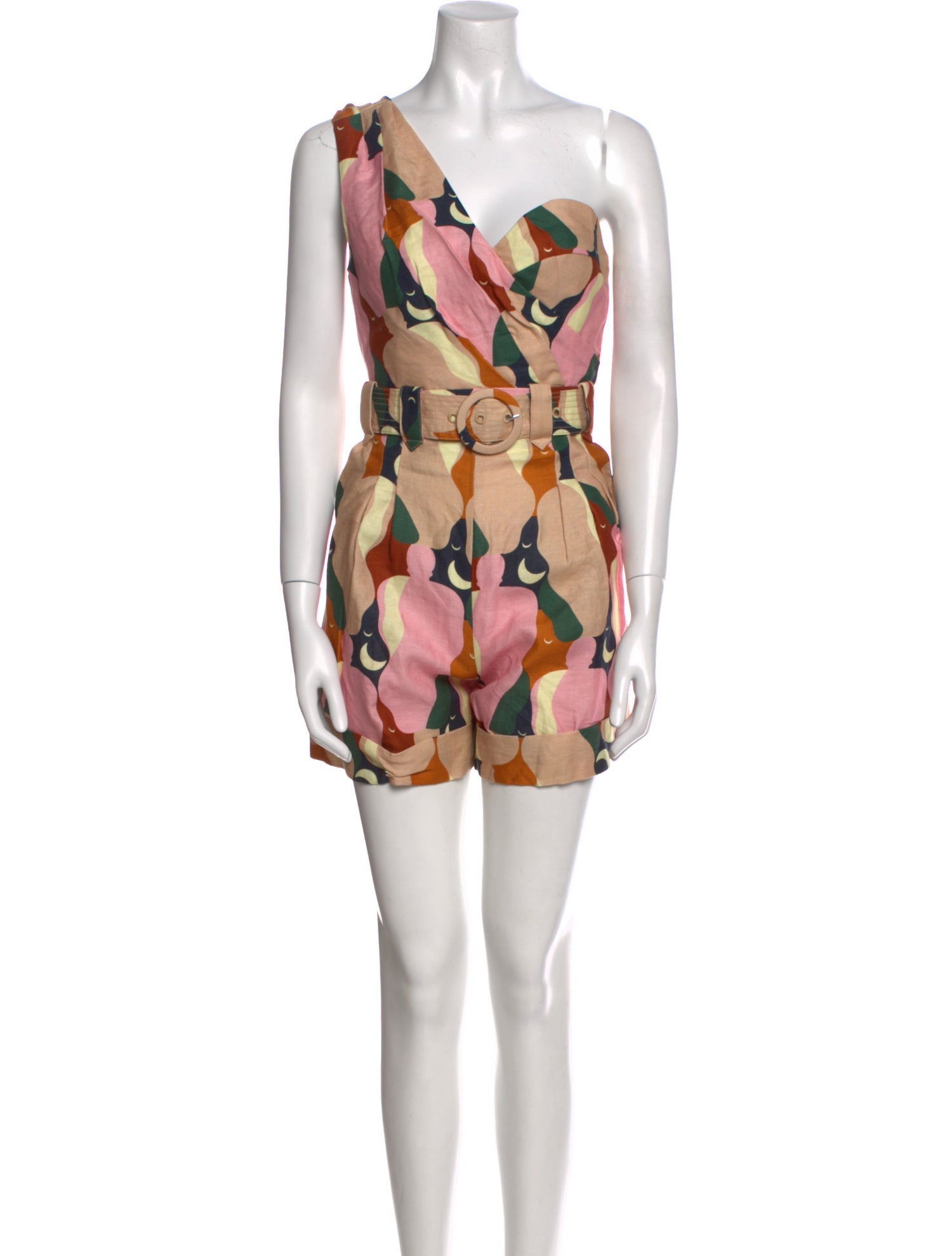 Farm Rio Linen Printed Romper w/ Tags