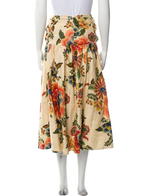 Farm Rio Linen Midi Length Skirt