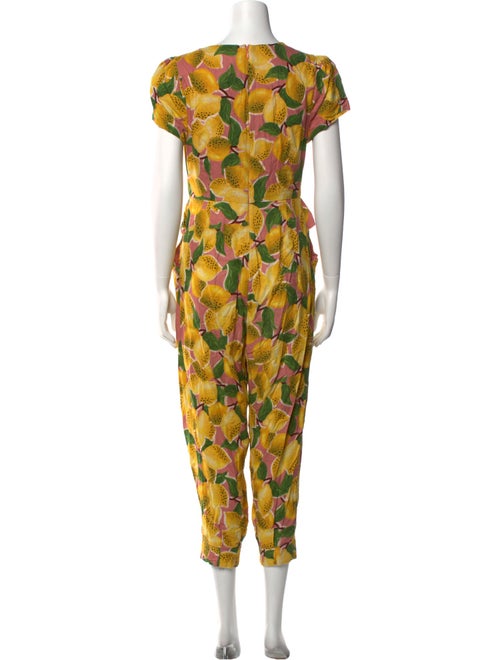 Farm Rio Linen Floral Print Jumpsuit
